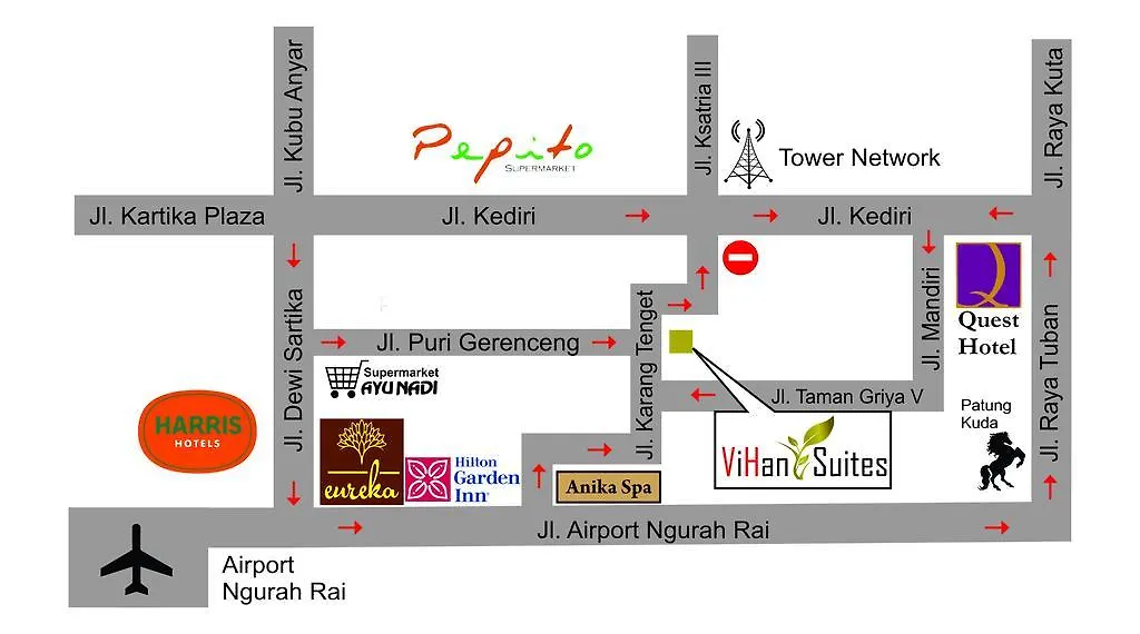 Vihan Suites Bali 庫塔 酒店